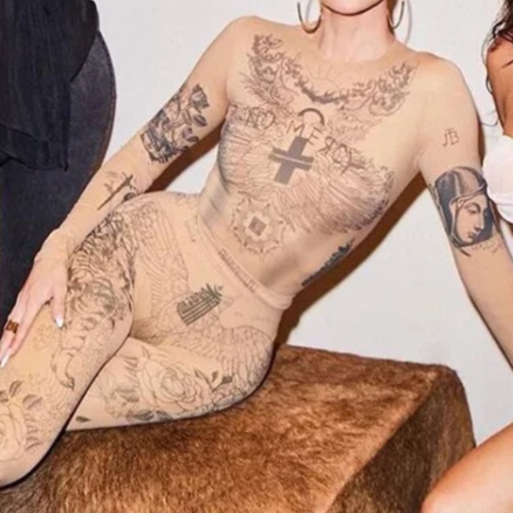 Gothic Girl 2 Piece Body con Suit NWOT